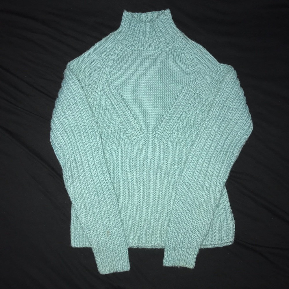 turquoise knit sweater